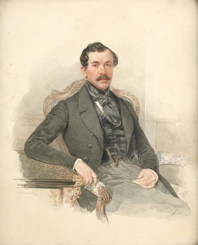 Retrato de Maximiliano de Beauharnais, 3er Duque de Leuchtenberg (1817-1852) de Pyotr Fyodorovich Sokolov