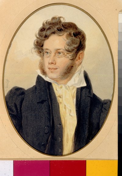 Retrato du Prince Piotr Andreievitch Viazemski (Pierre Wiazemsky) (1792-1878), poete russe (Retrato del príncipe poeta Pyotr A. Vyazemsky). Obra de Pyotr (Piotr) Fyodorovich Sokolov (Pierre Sokolov) (1791-1848) de Pyotr Fyodorovich Sokolov