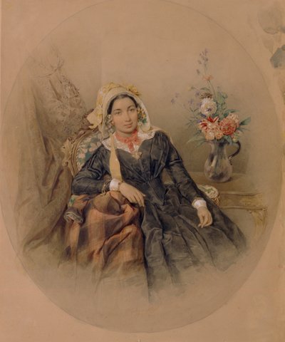 Retrato de la Baronesa Iuliania Ivanovna Klodt von Jürgensburg, 1845 de Pyotr Fyodorovich Sokolov
