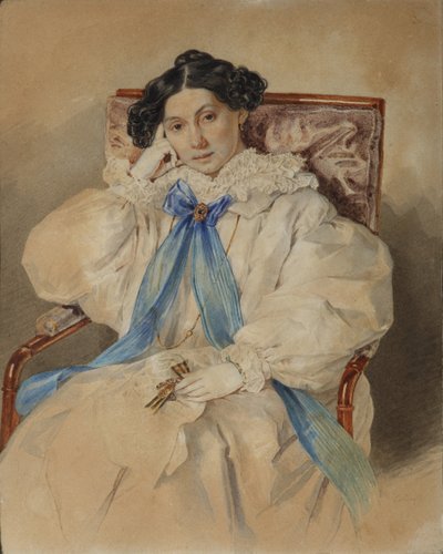 Retrato de Elizabeth Mikhailovna Khitrovo 1783-1839, 1838 de Pyotr Fyodorovich Sokolov
