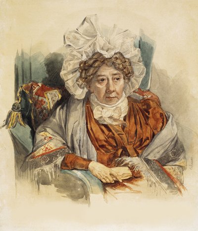 Retrato de Natalia Kirillovna Zagryazyskaya née Razumovskaya 1747-1837, 1821 de Pyotr Fyodorovich Sokolov