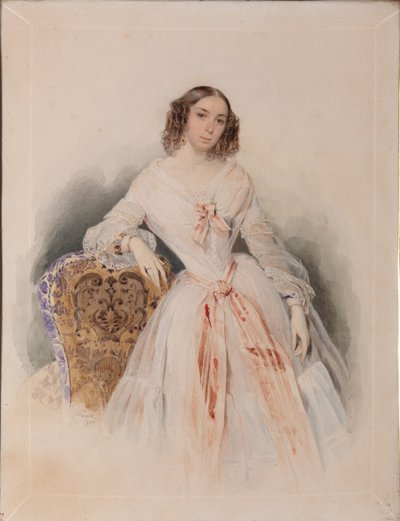 Retrato de Praskovia Nikolaevna Ryumina 1821-1897, 1847 de Pyotr Fyodorovich Sokolov