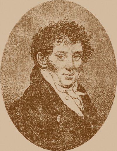 Retrato del compositor y guitarrista Andrei Osipovich Sychra de Pyotr Fyodorovich Sokolov