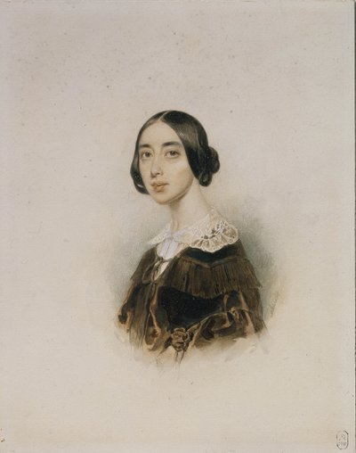 Retrato de la cantante y compositora Michelle Pauline Viardot-García de Pyotr Fyodorovich Sokolov