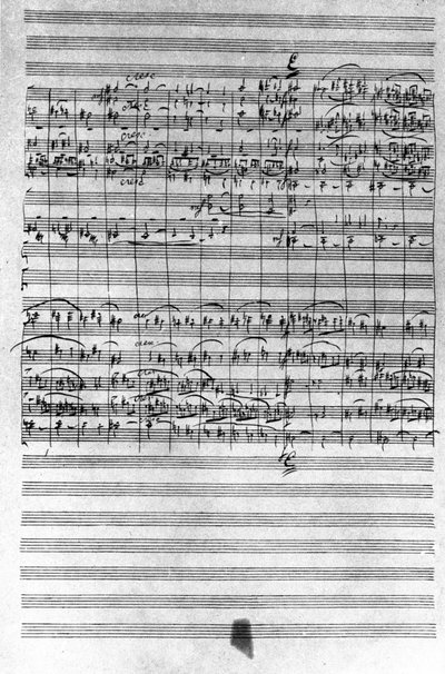 Manuscrito de la partitura del ballet Cascanueces de Piotr Ilich Tchaikovsky de Pyotr Ilyich Tchaikovsky