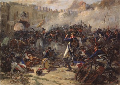 La batalla de Smolensk en agosto de 1812 de Pyotr Ivanovich Zhigimont