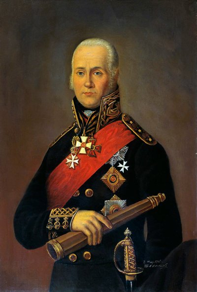 Retrato del almirante Fyodor Fyodorovich Ushakov, 1912 de Pyotr Nikolaevich Bazhanov