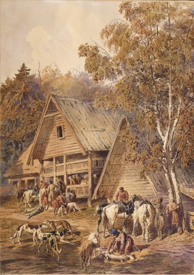 Los Cazadores, 1863 de Pyotr Petrovich Sokolov