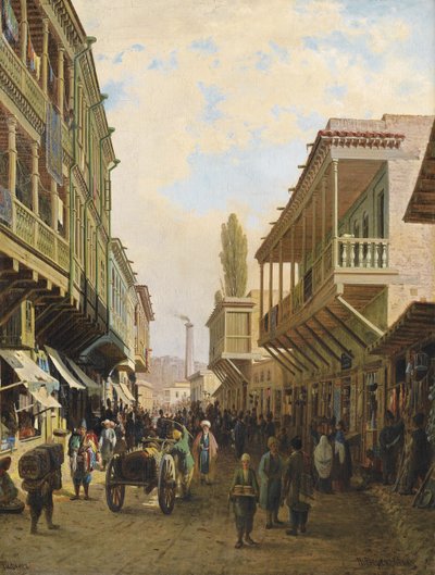 Una calle en Tiflis de Pjotr ​​​​Petrowitsch Wereschtschagin