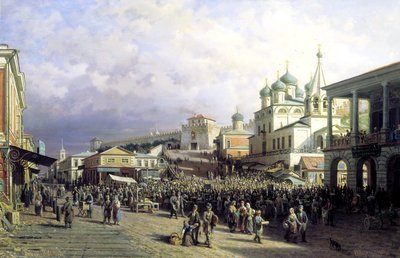 Mercado en Nizhni Nóvgorod de Pjotr ​​​​Petrowitsch Wereschtschagin