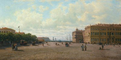 La Plaza del Palacio en San Petersburgo, 1860s de Pjotr ​​​​Petrowitsch Wereschtschagin