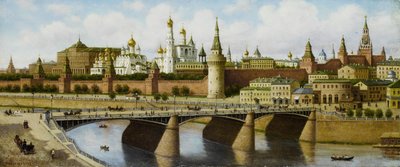 Vista del Kremlin desde el Puente Moskvoretsky de Pjotr ​​​​Petrowitsch Wereschtschagin