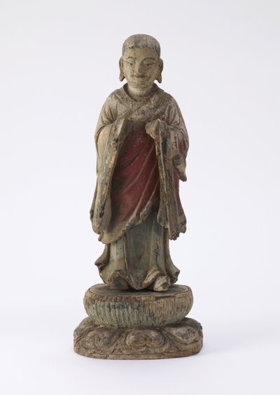 Figura del monje A-nan (Ananda) de Qing Dynasty Chinese School