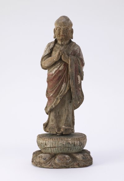 Figura del monje Ka-yeh (Kasyapa) de Qing Dynasty Chinese School