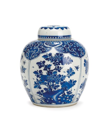 Jarra de jengibre con tapa, Período Kangxi, 1661-1722 de Qing Dynasty Chinese School