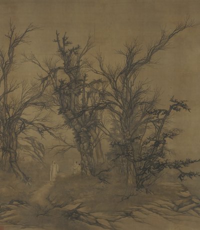 Erudito Elevado en Bosques de Otoño, 1730s-1740s de Qing Dynasty Chinese School