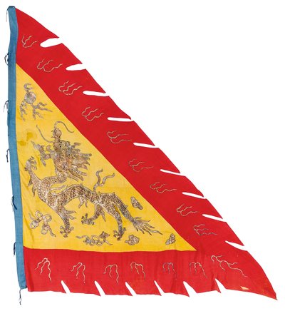 Uno de un Par de Banderas, c.1900 de Qing Dynasty Chinese School