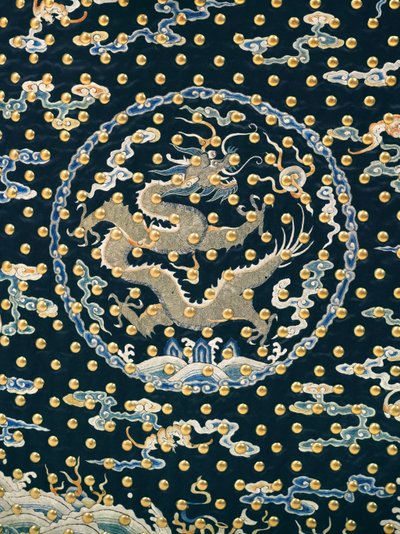 Raro uniforme ceremonial de guardia imperial, período Qianlong / Jiaqing de Qing Dynasty Chinese School