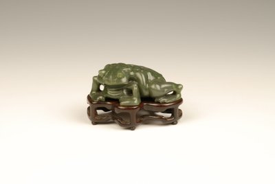 Estatuilla de sapo (jade) de Qing Dynasty Chinese School
