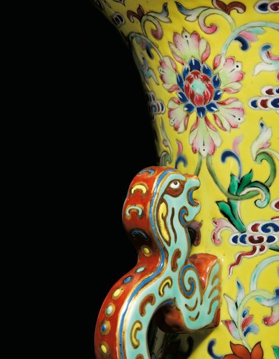 (detalle) de Qing Dynasty   Jiaqing Period Chinese School