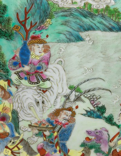 (detalle) de Qing Dynasty   Jiaqing Period Chinese School