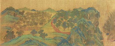 El jardín de la residencia de Wang Chuan, según el estilo de pintura y poesía de Wang Wei de Qiu Ying