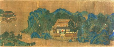 Residencia de Wang Chuan, según el estilo de pintura y poesía de Wang Wei de Qiu Ying
