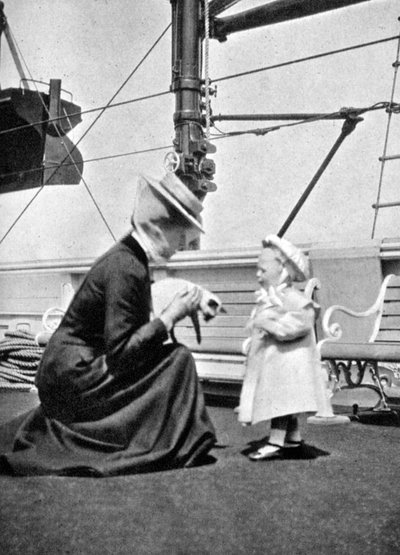 Princesa Victoria con el Príncipe Olav de Noruega de Queen Alexandra