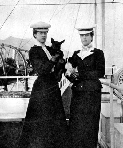 Reina Alexandra 1844-1925 con su hija la princesa Victoria 1868-1935, 1908 de Queen Alexandra