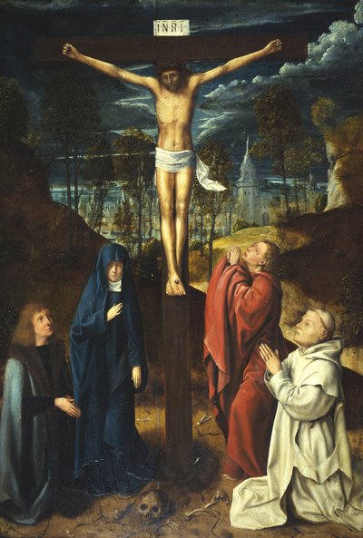 Cristo en la Cruz entre la Virgen, San Juan y dos Donantes de Quentin (workshop of) Massys or Metsys