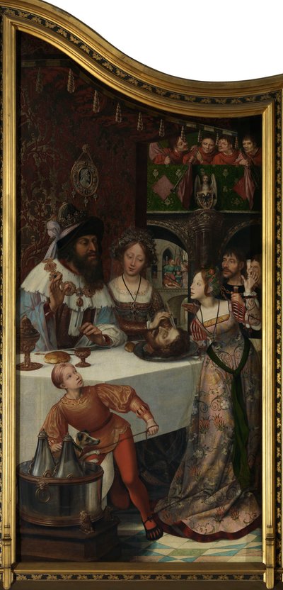 Retablo del Gremio de los Ebanistas, panel izquierdo (óleo sobre tabla) de Quentin Massys or Matsys