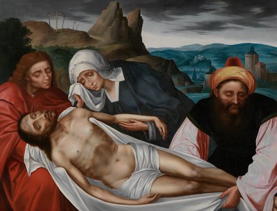 Lamentación de Cristo (óleo sobre tabla) de Quentin Massys or Matsys