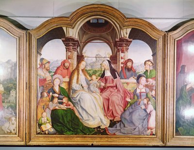 La Sagrada Parentela, o el Retablo de Santa Ana, (detalle) 1509 de Quentin Massys or Metsys