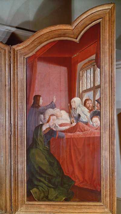 El Parentesco Sagrado, o el Retablo de Santa Ana, (detalle) de Quentin Massys or Metsys