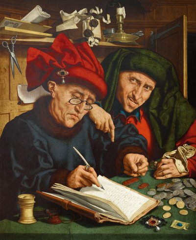 Los recaudadores de impuestos, década de 1520 de Quentin Massys or Metsys