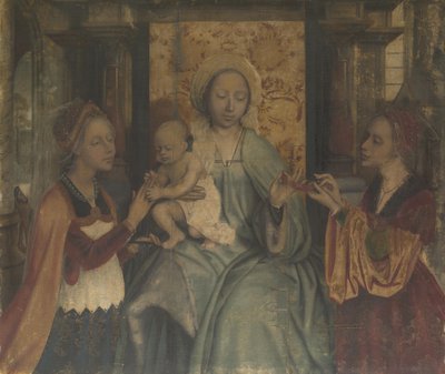 La Virgen y el Niño con las santas Bárbara y Catalina, c. 1518-1525 de Quentin Massys or Metsys