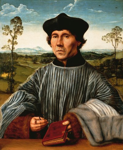 Retrato de un canónigo, de Quinten Matsys (1466-1530), óleo sobre lienzo de Quentin Metsys