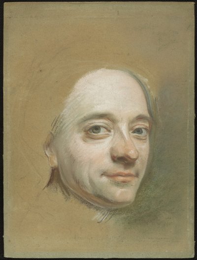 Autorretrato, c.1737 (pastel sobre papel verdoso) de Quentin de la Latour