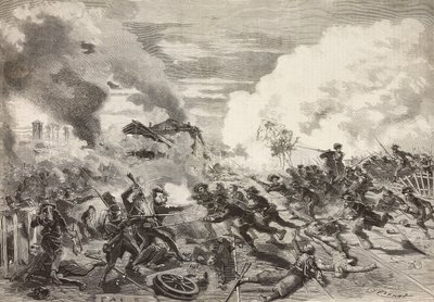 Llegada de la división del General Fanti, Batalla de Magenta, 4 de junio de Quinto Cenni