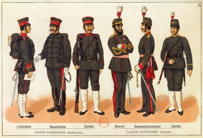 Guerra Sino-Japonesa - Uniformes del ejército japonés, grabado, Leipzig de Quinto Cenni