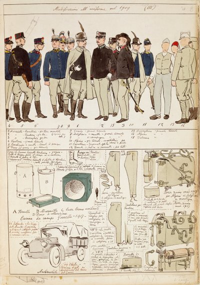 Variaciones de uniformes del Reino de Italia de Quinto Cenni