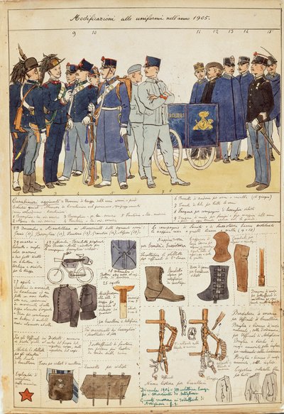 Variaciones de uniformes del Reino de Italia de Quinto Cenni