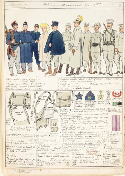 Variaciones de uniformes del Reino de Italia de Quinto Cenni