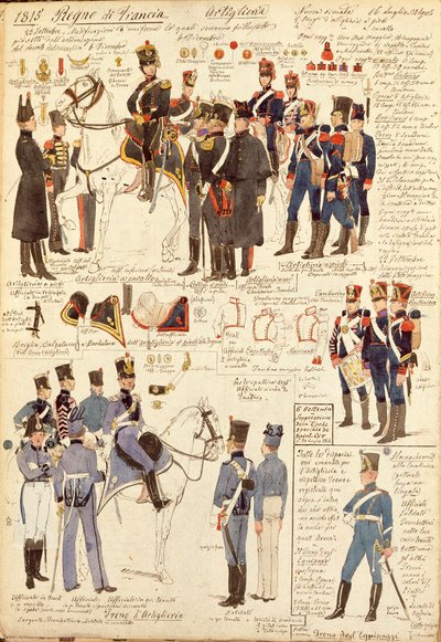Uniformes de Artillería del Reino de Francia de Quinto Cenni