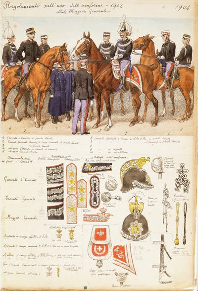 Uniformes del Estado Mayor del Reino de Italia de Quinto Cenni