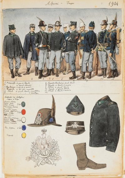 Uniformes de los Alpinos del Reino de Italia de Quinto Cenni