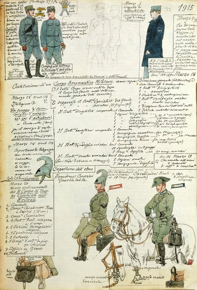 Varios uniformes del Reino de Italia de Quinto Cenni