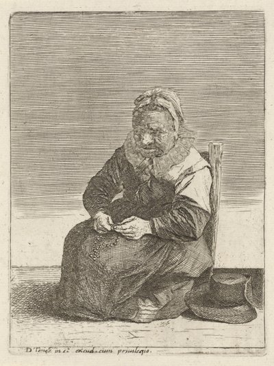 Anciana con un rosario Agricultores de pleno derecho (título de la serie) de Quirin Boel (attributed to)