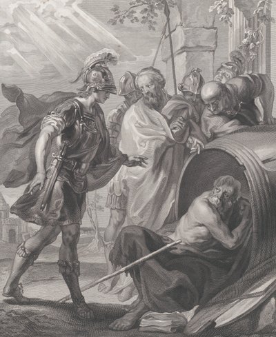 El encuentro de Diógenes de Sinope y Alejandro Magno de Quirin Mark