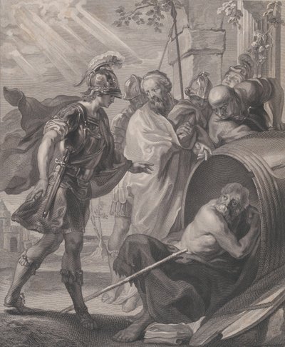 El encuentro de Diógenes de Sinope y Alejandro Magno, 1784 de Quirin Mark